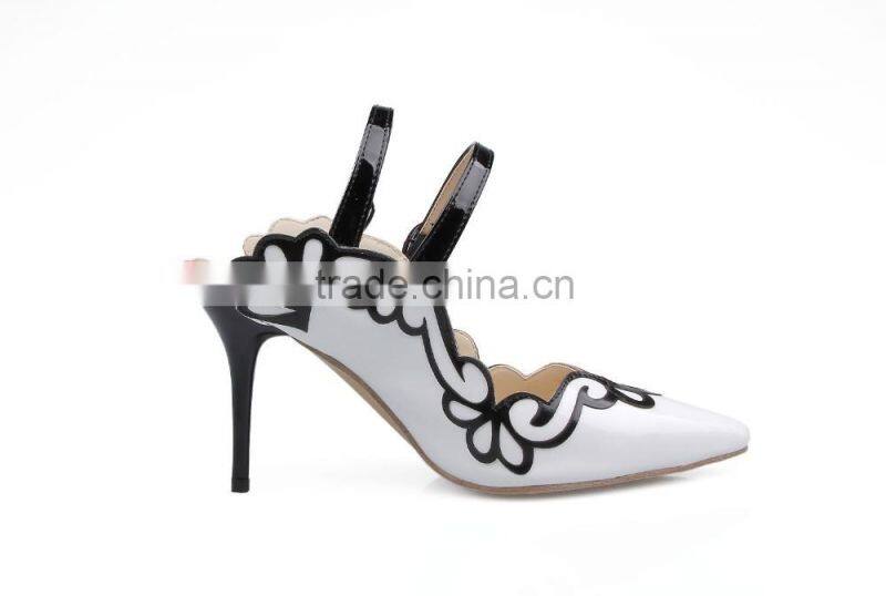 Catwalk 2016 Comfortable Heels Women Leather High Heel Sandal Slippers