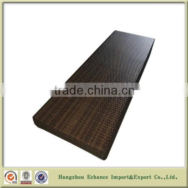 Fashion Outdoor Garden Furniture Brown and black Rattan folding sofa bed with cushion-FN4003