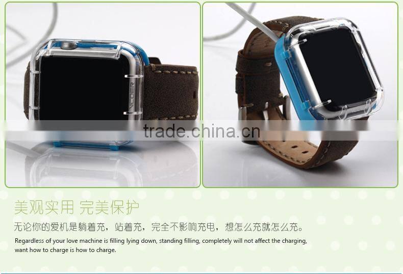 Clear Cover Case Protecter PC Charging Protecter film for Apple Watch For iwatch 38mm 42mm MT-4328