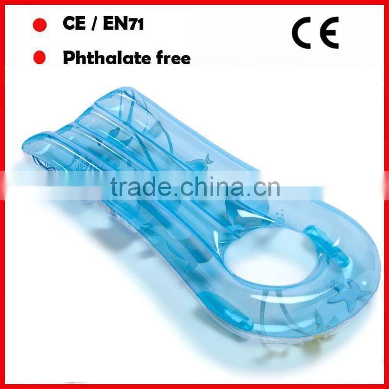 PVC adults pool floats inflatable surfing board with printing mobile phone water mattress