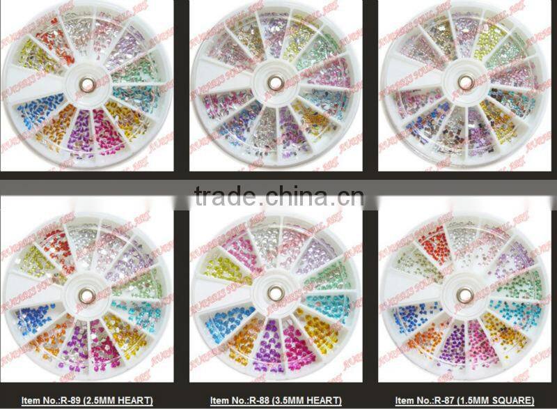 1.5mm/2mm/3mm/4mm/5mm nail art rhinestone wheel For Nail Decoration Wholesale 5915