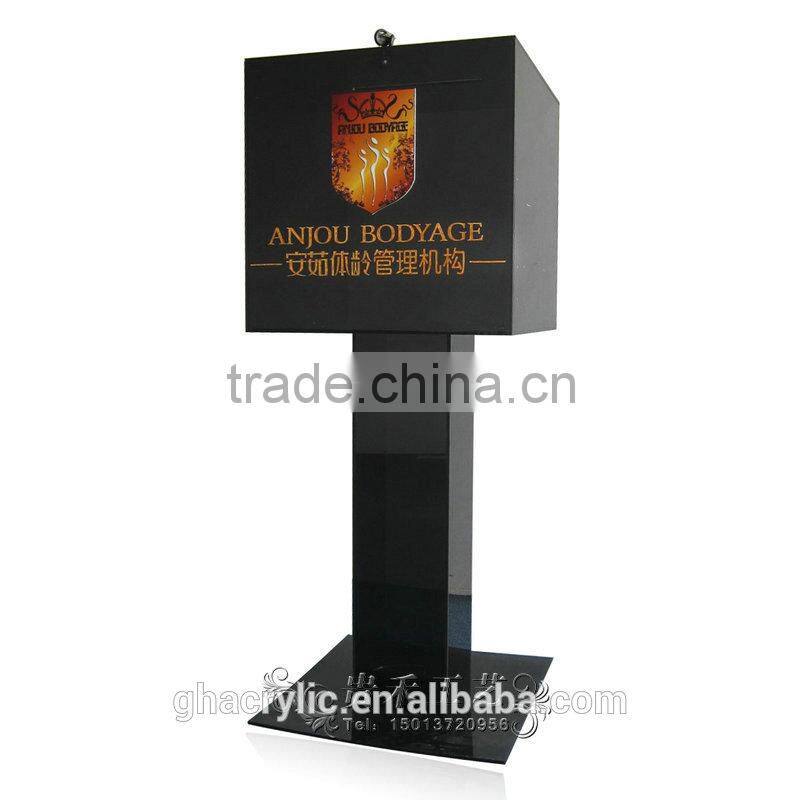 factory outlet vertical high-grade acrylic donation box suggestion box plastic ballot box