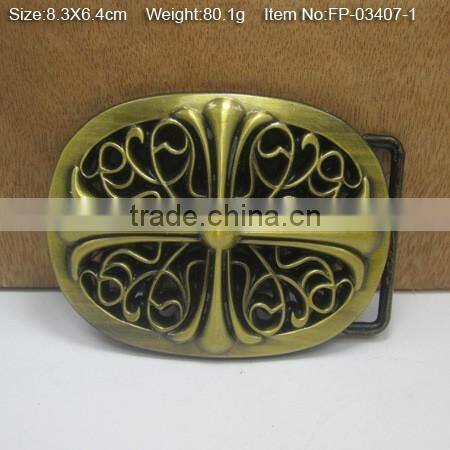 wholesale men's 35mm metal plate belt bucklewith Rhinestones