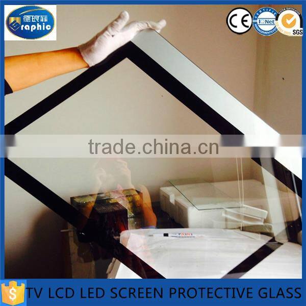 Clear flat edge LCD/LED/TV display screen glass