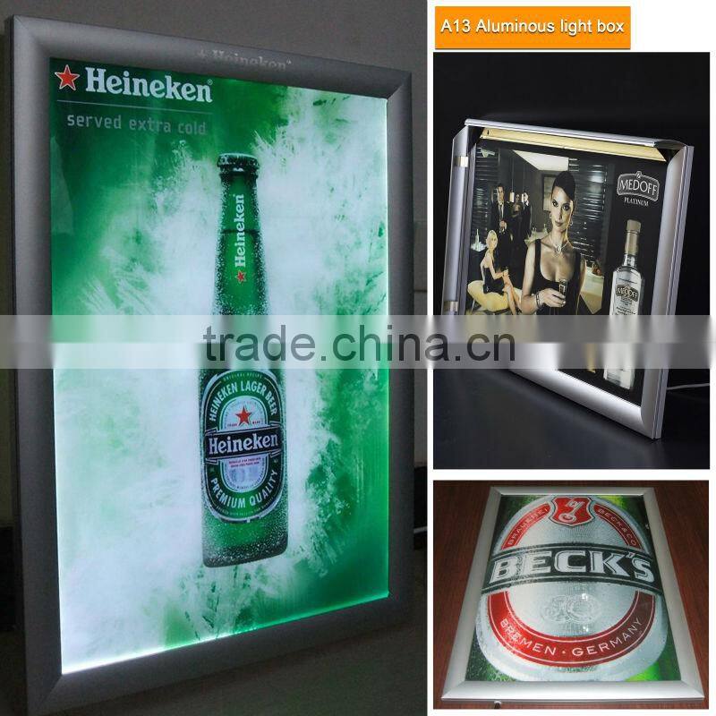 Edgelight AF13 aluminum frame LED snap billboard box