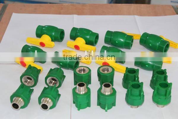 MACRO PP-R ball valve of dark green colour