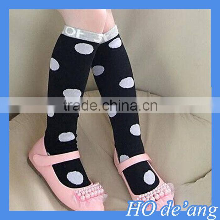 HOGIFT candy-colored Polka Dots Childrens Stocking,child cotton Knee-high socks,baby dress Stockings