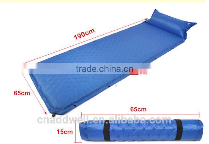 Outdoor single person thicken self inflatable air mattress camping