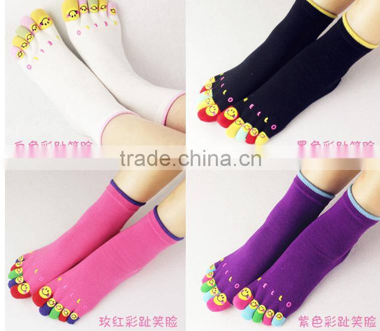 Custom knitted toe separators socks,knitting pattern 5 toe cotton socks,cotton women toe separators socks