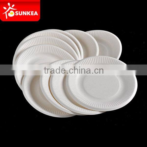 Food grade tableware bagasse paper pulp disposable square plate