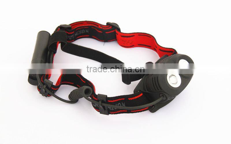 2015 New Design 3*AA Battery Plastic Headlamp XPE+LM Plastic Headlamp Multi-function Plastic Headlamp For Hunting Camping