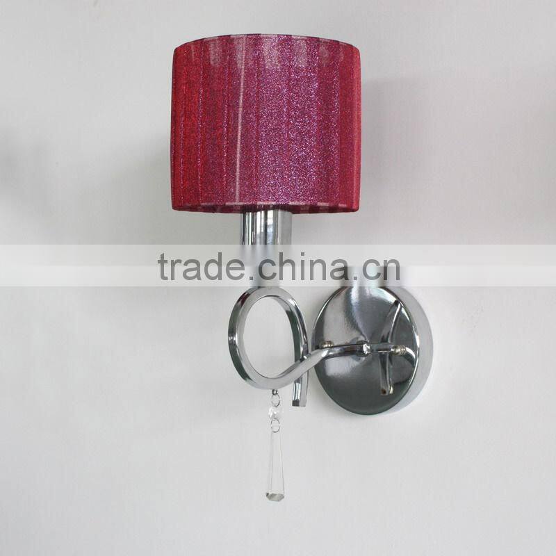 red fabric lampshade pendant lamp