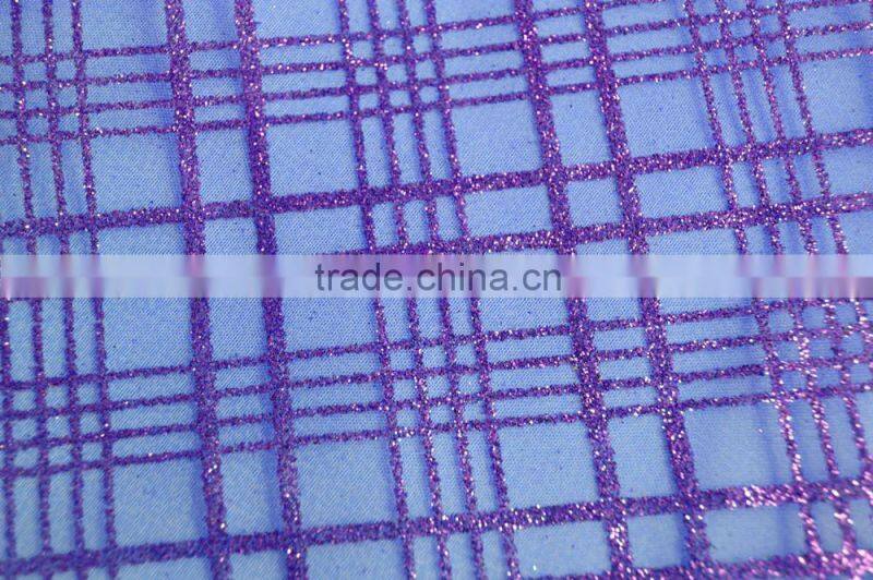 Polyester Tulle Metallic Printed Fabric for Decoration and Dress DSN 390