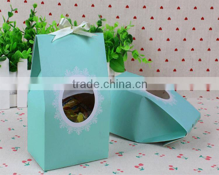 Handmade Feature and Art Paper wedding candy box with window