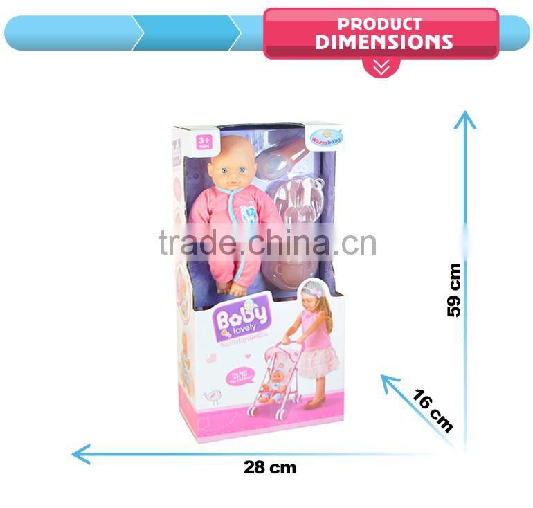 china factory 2016 baby toys child toy pet stroller for sale with doll