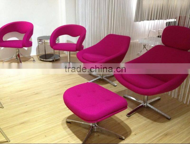 lounge chair with footrest, leisure swivel chair with footrest, modern recliner leisure chair H-11