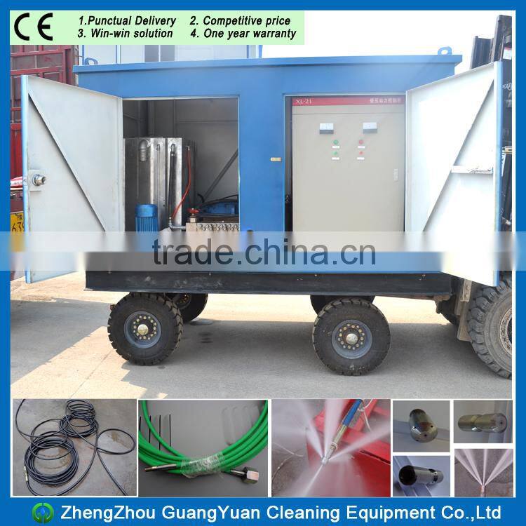 55kw electric motor drive high pressure water jetting machine high pressure washer