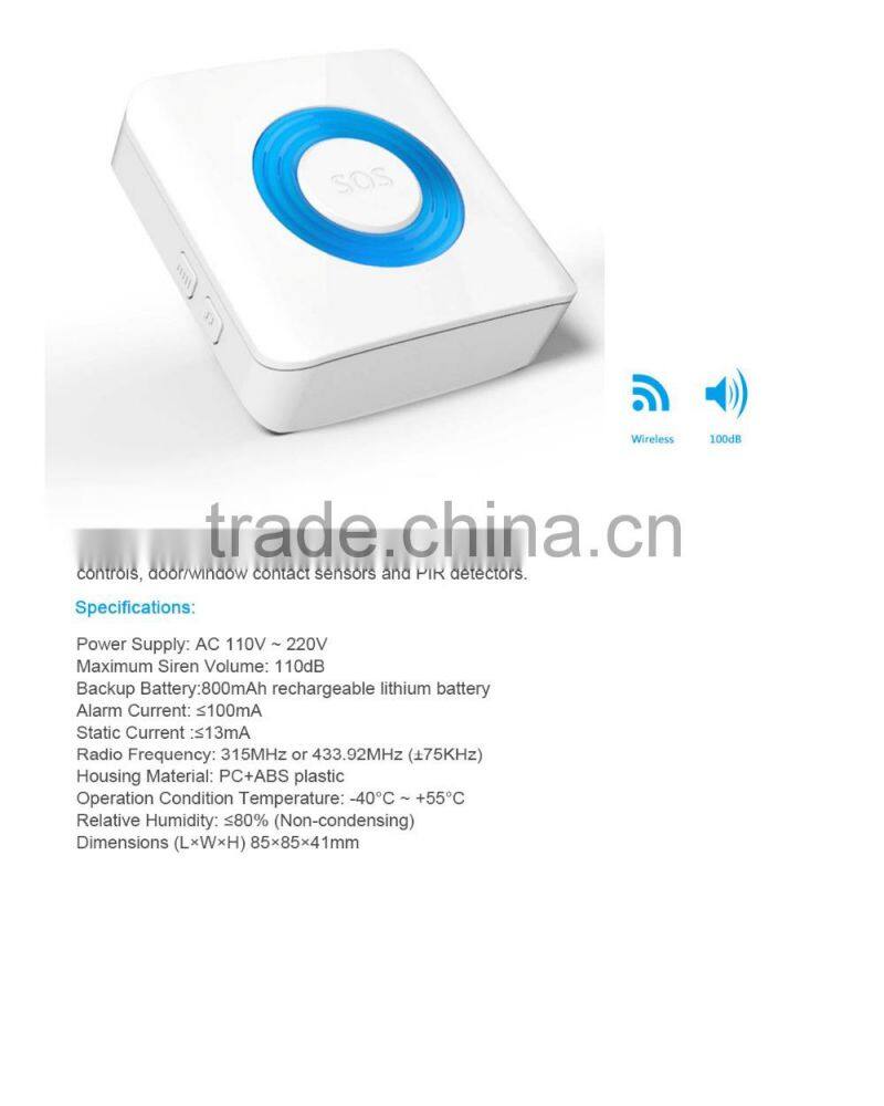 safe alarm system accessories such as remote controlers PIR motion sensors door or window sensors doorbell RFID tags