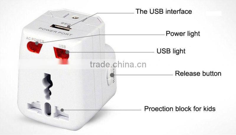 36184# Universal Travel AC Power Adapter USB Charger