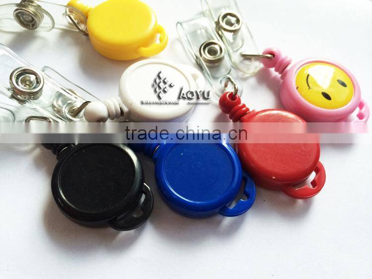 logo printing decorative retractable id badge reels