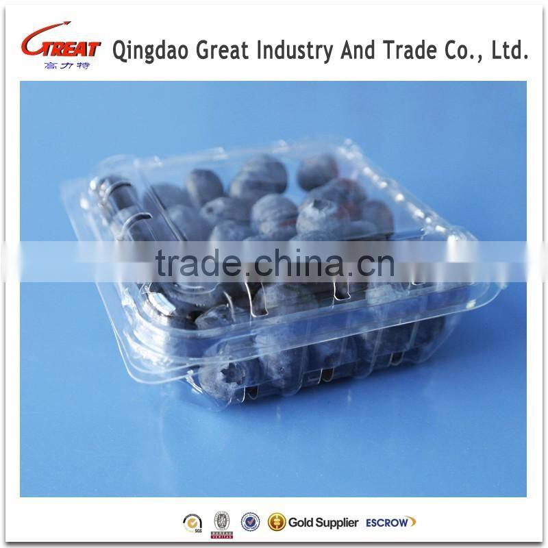 Disposable Plastic Blister Blueberry Clamshell Container Packaging
