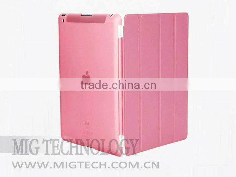 Smart cover with back hard cover for ipad2 3, for ipad 3 case