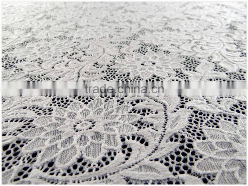 Chrysanthemum flower elastic bright fabric manufactur selling spandex nylon lace fabric wholesale K-166