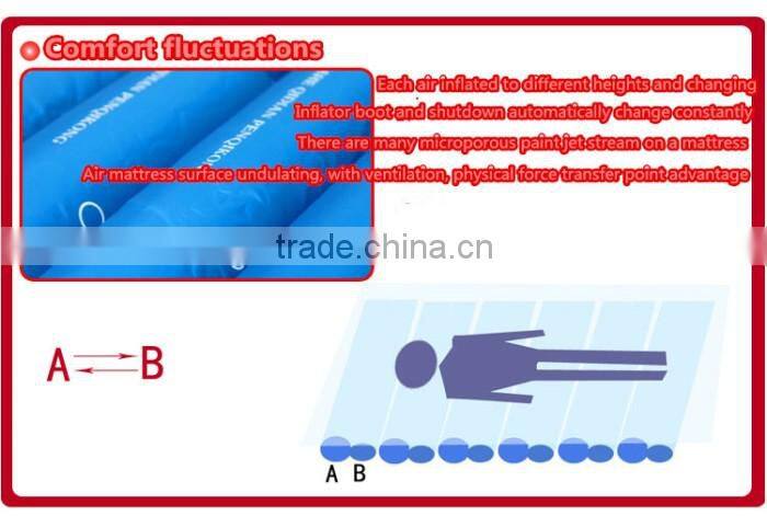 Manufacture hot selling manufacture anti decubitus air mattress fluctuation in jet-type double-deck with air pump nursing care
