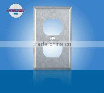 Steel Stainless Duplex Wall Socket Receptacle Plate