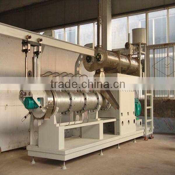 Floating fish feed extruder machine / pre-conditioned extruder / pet food extruder