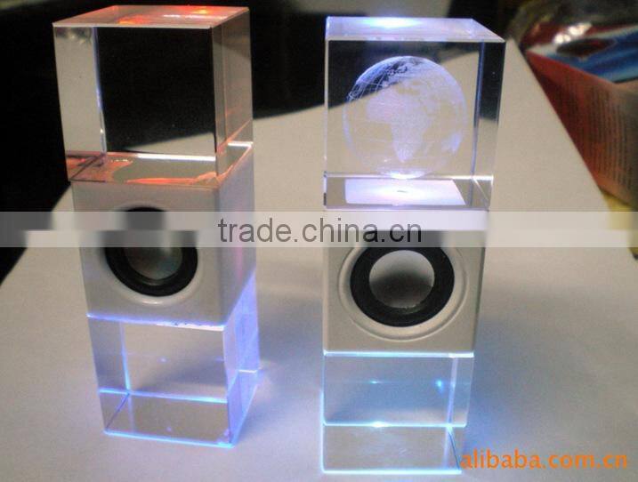Led lighting portable speaker Crystal speaker with high quality