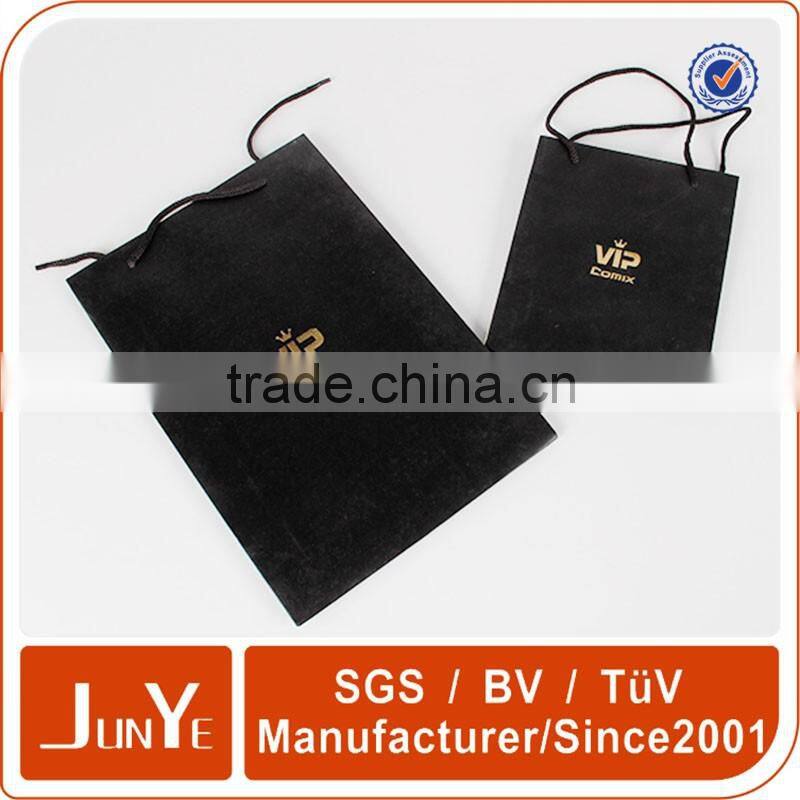 New design small black paper bags for packaging