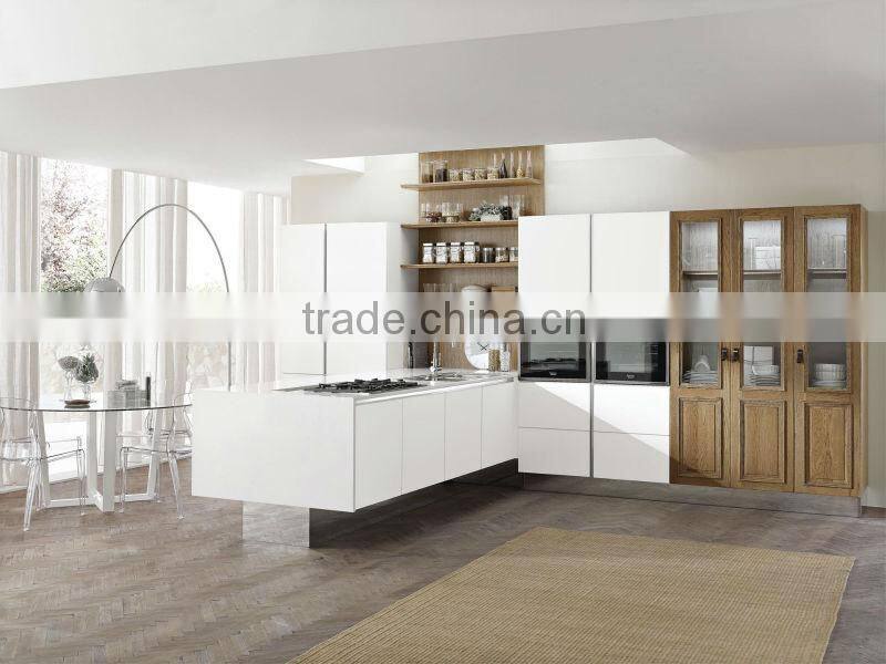 customized white high gloss kitchen cabinet