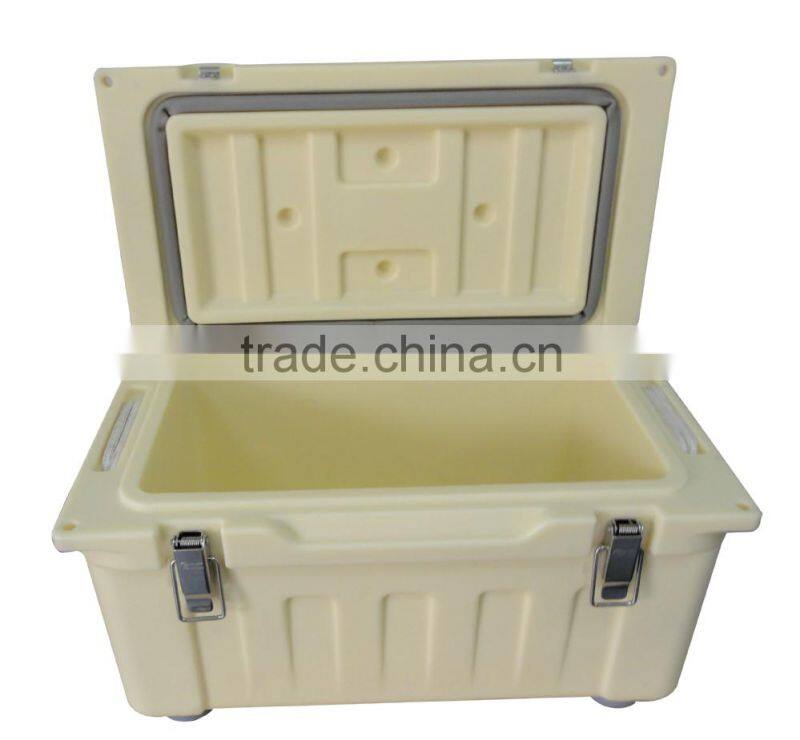 Rotomolded camping insulation ice chest cooler bin with FDA
