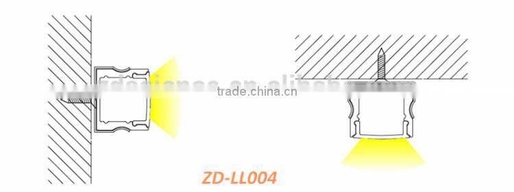 Recessed Aluminium Case Profile For LED Linear Lights Housing Decoration