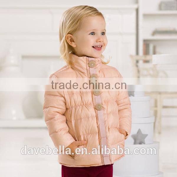 DB1597 dave bella 2014 winter infant coat baby wadded jacket padded jacket outwear winter coat jacket down coat outwear