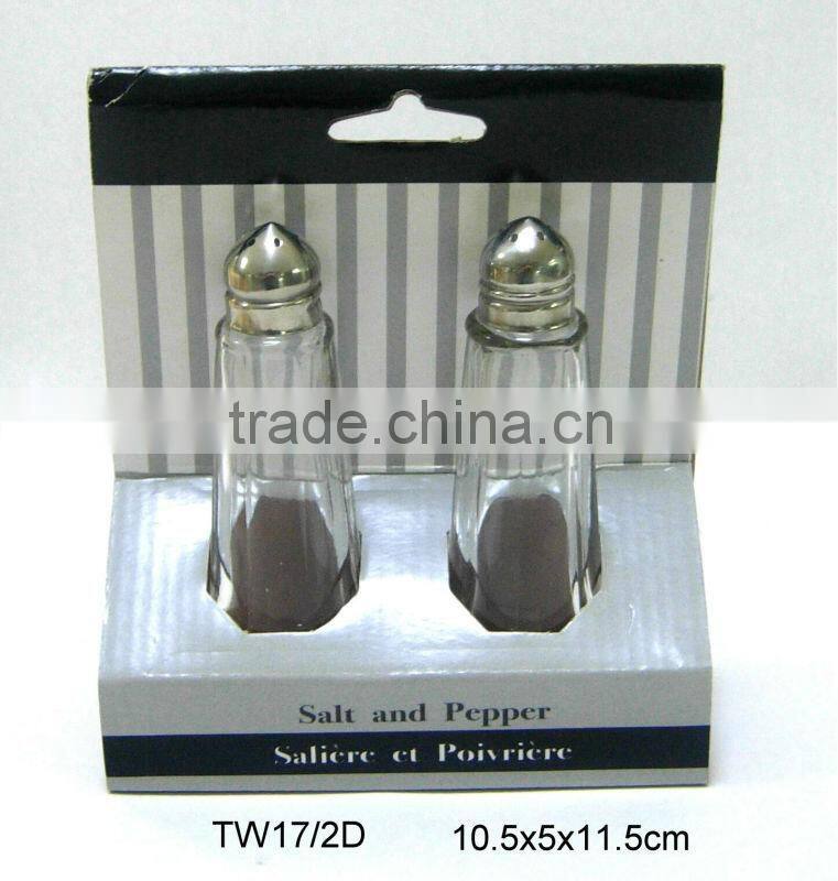 TW44/20P glass spice jar with metal lid with pvc box