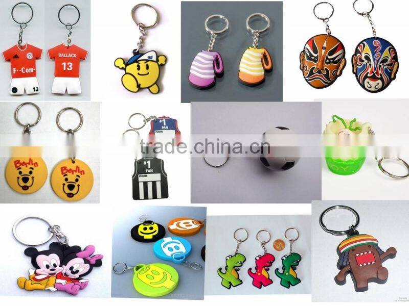 lovely bear soft pvc keychain / couple Chinese doll keyring