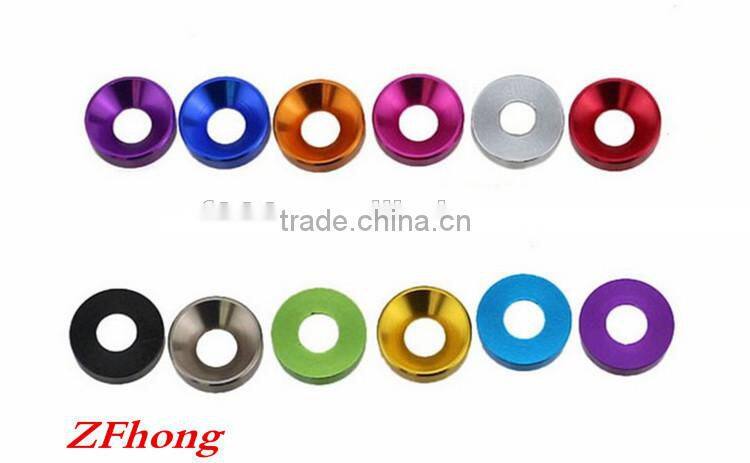 M2 M2.5 M3 M4 M5 M6 colourful anodized aluminum countersunk washer