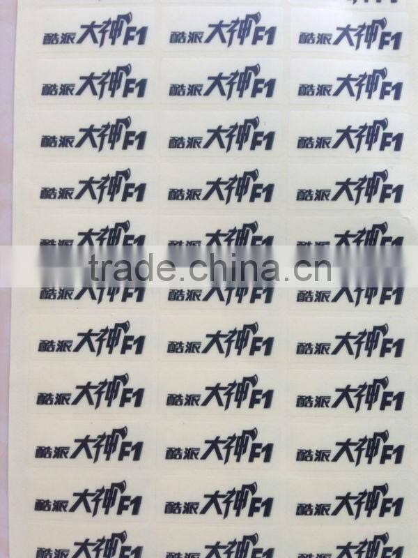 professional custom design self adhesive transparent PET label