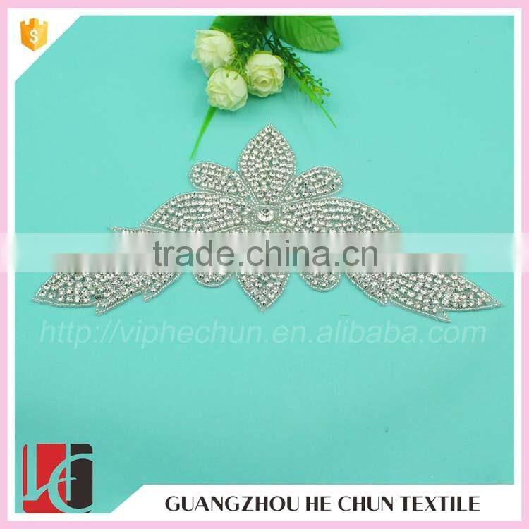 HC-3569 Hechun Bridal Decoration New Trend Butterfly Shape Sewing Applique Work Design with Full Diamand