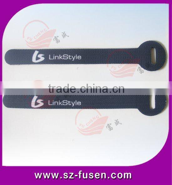 black hook and loop cable tie
