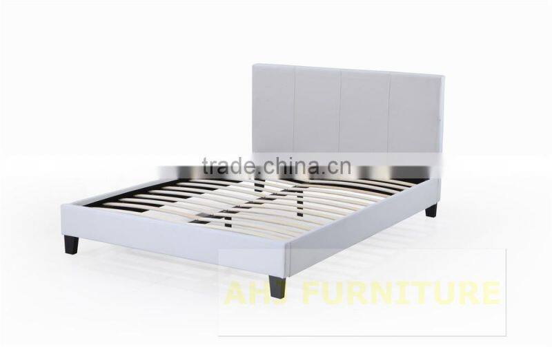 canopy bed frame, red leather bed frame, leather bed frame