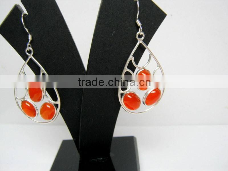 Multi Sapphire Tumble Natural Gemstones Earrings, 925 Solid Sterling Silver Earrings, Designer Facet Gemstone Dangle Earrings
