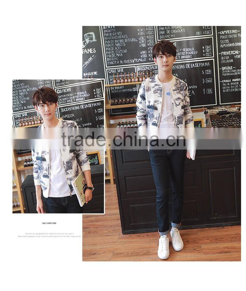 OEM Brand Young Men and Women Jackets Couples Outfits Clothing Print Zipper Cardigan Coat Baseball Outfitting