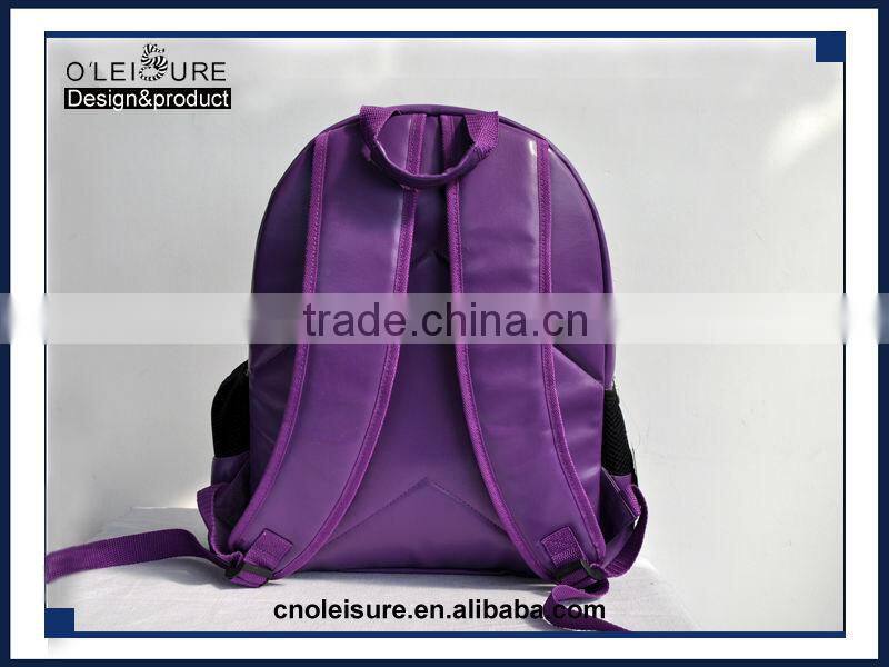 2015 China supplier own brand PU leather daily waterproof backpack for teens