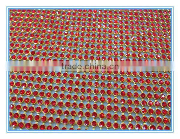 Hot adhesive rhinestone trimming sheet,crystal rhinestone mesh wholesale