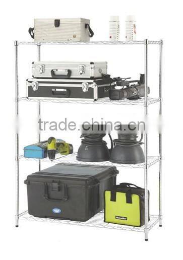 3 Tiers Chromed Metal Wire Shelving, Storage Rack