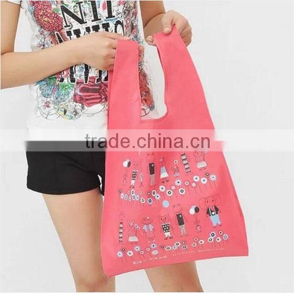wholesale custom reusable printed folding shopping bag