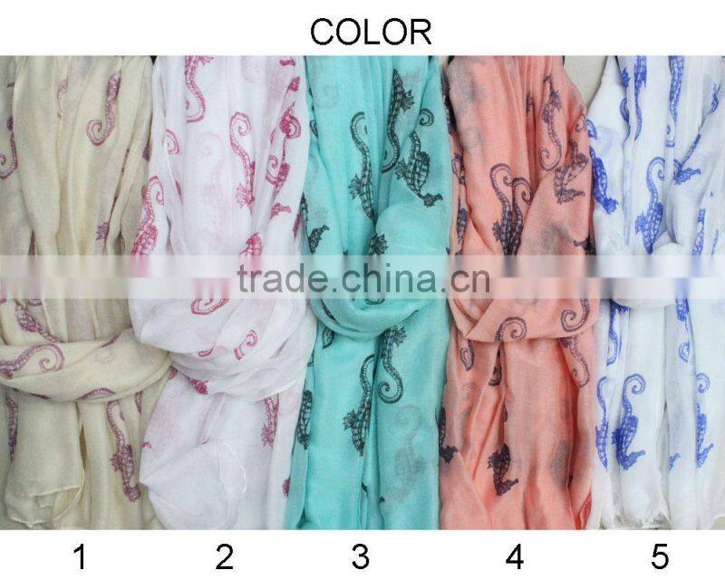 Lizard printing small quantity on sale scarves cotton 2015
